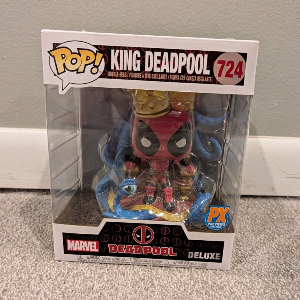 Funko Pop! Deluxe Marvel Deadpool King Deadpool PX Previews Exclusive #724
